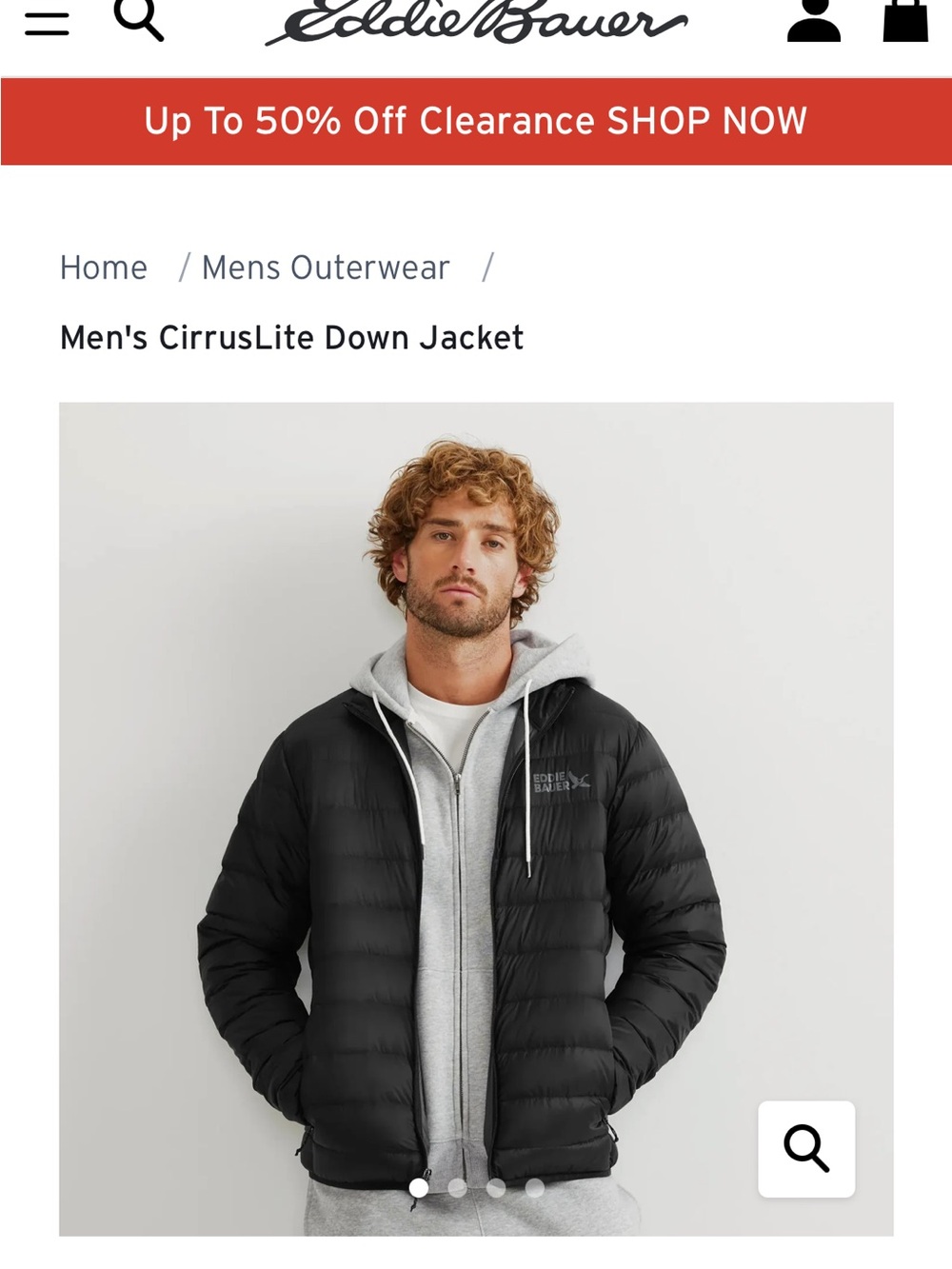 Eddie Bauer Black Men's Puffer Jacket